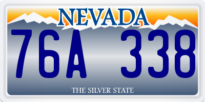 NV license plate 76A338