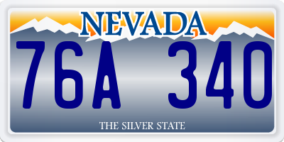 NV license plate 76A340