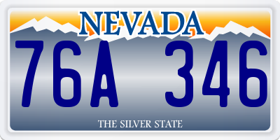 NV license plate 76A346