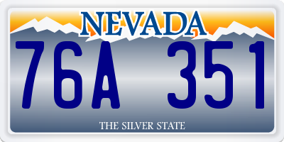 NV license plate 76A351