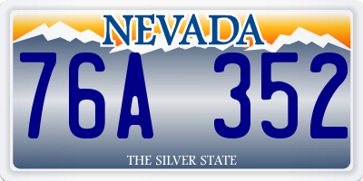 NV license plate 76A352