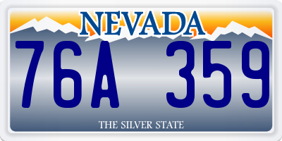 NV license plate 76A359