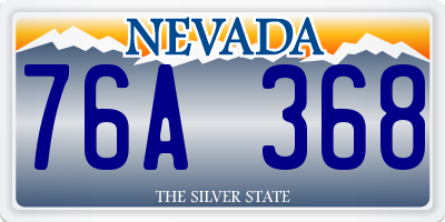 NV license plate 76A368