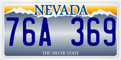 NV license plate 76A369