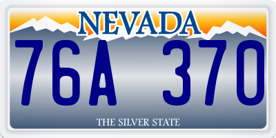 NV license plate 76A370