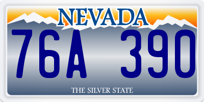 NV license plate 76A390