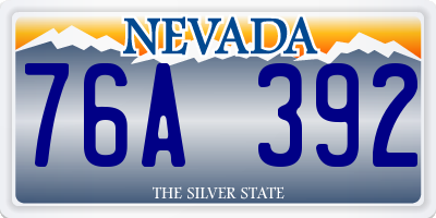 NV license plate 76A392