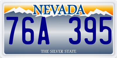 NV license plate 76A395