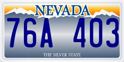 NV license plate 76A403