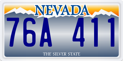 NV license plate 76A411