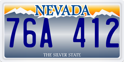 NV license plate 76A412