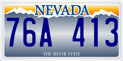 NV license plate 76A413