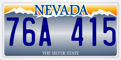 NV license plate 76A415