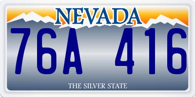 NV license plate 76A416