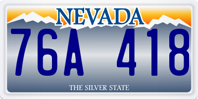 NV license plate 76A418