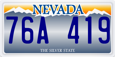 NV license plate 76A419