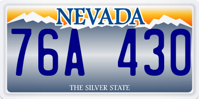 NV license plate 76A430