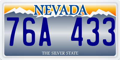 NV license plate 76A433