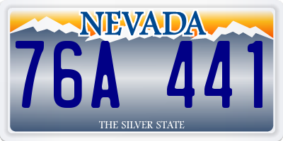 NV license plate 76A441