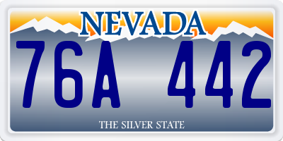 NV license plate 76A442