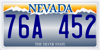 NV license plate 76A452