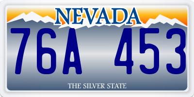 NV license plate 76A453
