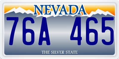 NV license plate 76A465
