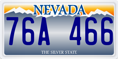 NV license plate 76A466