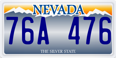 NV license plate 76A476