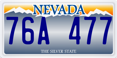 NV license plate 76A477