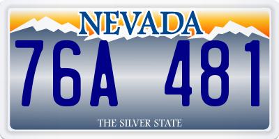 NV license plate 76A481