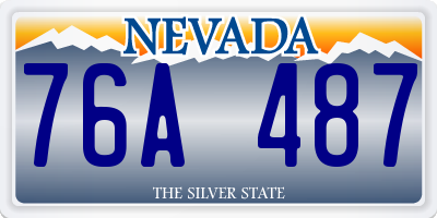 NV license plate 76A487