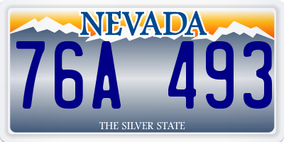 NV license plate 76A493