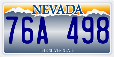 NV license plate 76A498