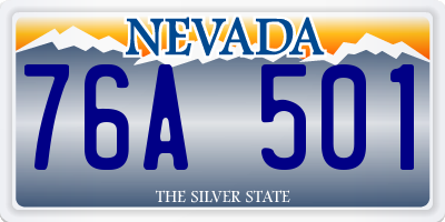 NV license plate 76A501