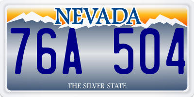 NV license plate 76A504