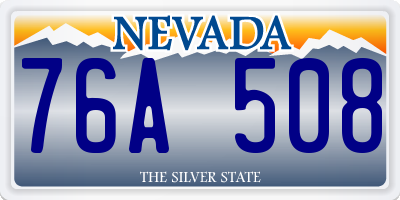 NV license plate 76A508