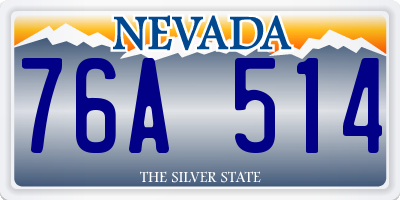 NV license plate 76A514