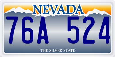 NV license plate 76A524