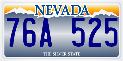 NV license plate 76A525