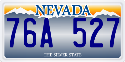 NV license plate 76A527