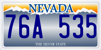NV license plate 76A535
