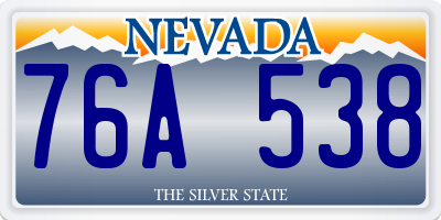 NV license plate 76A538