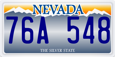 NV license plate 76A548