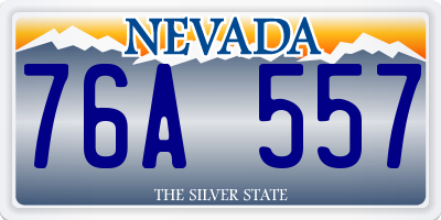 NV license plate 76A557