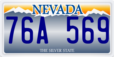 NV license plate 76A569