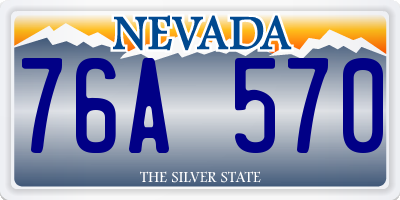 NV license plate 76A570