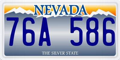 NV license plate 76A586