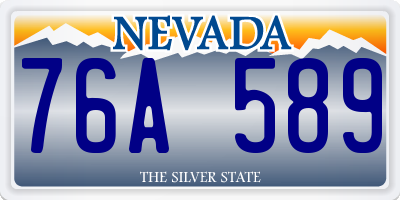 NV license plate 76A589