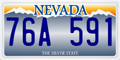 NV license plate 76A591